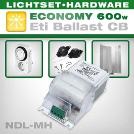 600 Watt HPS Set, Eti KVG + Hammerschlag Reflektor