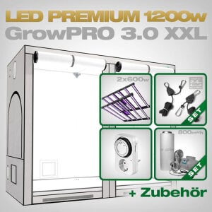 Growbox Komplettset LED GrowPRO XXL, 2x Lumatek ZEUS 600W PRO 2.9