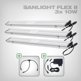 Sanlight FLEX II LED Set mit Netzteil und Kabel, 3x FLEX...