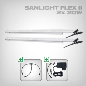 Sanlight FLEX II LED Set mit Netzteil und Kabel, 2x FLEX II 20