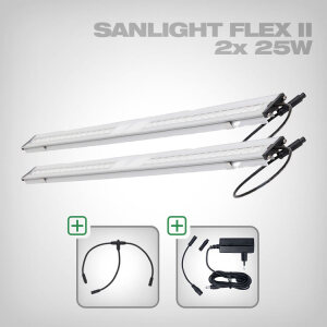 Sanlight FLEX II LED Set mit Netzteil und Kabel, 2x FLEX II 25