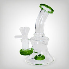 Black Leaf Glasbubbler Bong mit Perkolator, grün