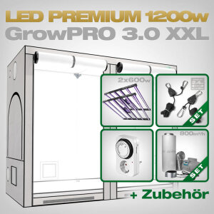 Growbox Komplettset LED GrowPRO XXL, 2x Lumatek ZEUS 600W PRO 3.1