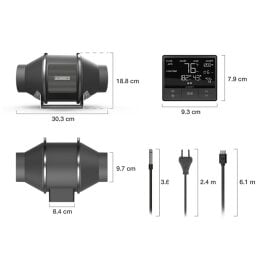 AC Infinity CLOUDLINE PRO T4, mit Temperatur- und...