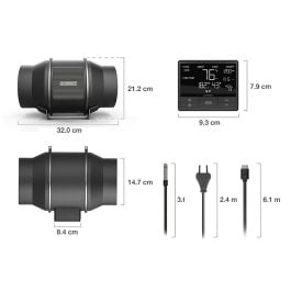 AC Infinity CLOUDLINE PRO T6, mit Temperatur- und...